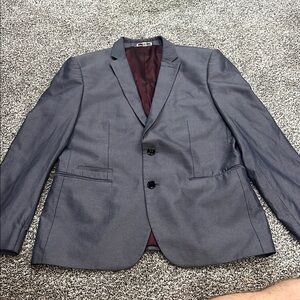 Express Gray Sport Coat with Notched Lapel